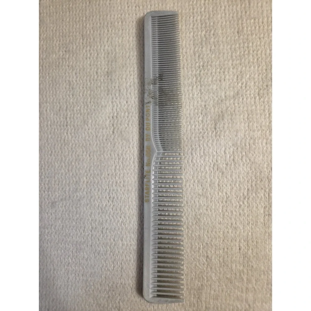 DuPont Starflite Comb Lot – No. 67 & No. 858 – Vintage Stylist Combs USA – Gray